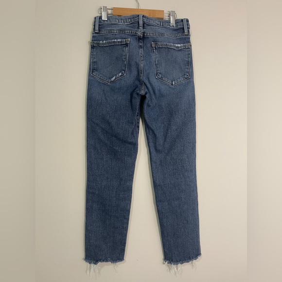 Frame Womens Jeans Size 25 Blue Le Nouveau Straight Distressed Denim Bottoms - Picture 5 of 12